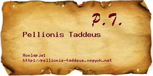 Pellionis Taddeus névjegykártya